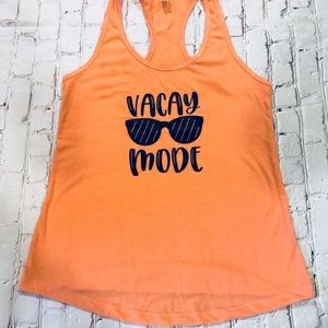 Vacay Mode tank top orange